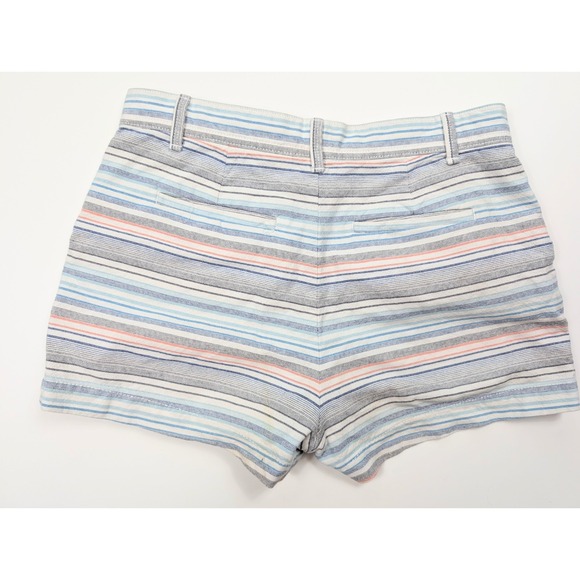 Gap Striped White Pastel Striped Chino Everyday‎ Summer Shorts Women's Size 4 - Picture 2 of 6